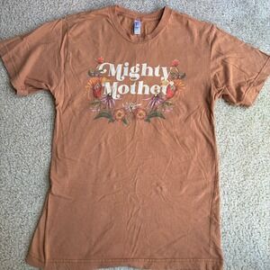 American Apparel Mighty Mother Floral Graphic T-Shirt Plant Lover Earthy Medium